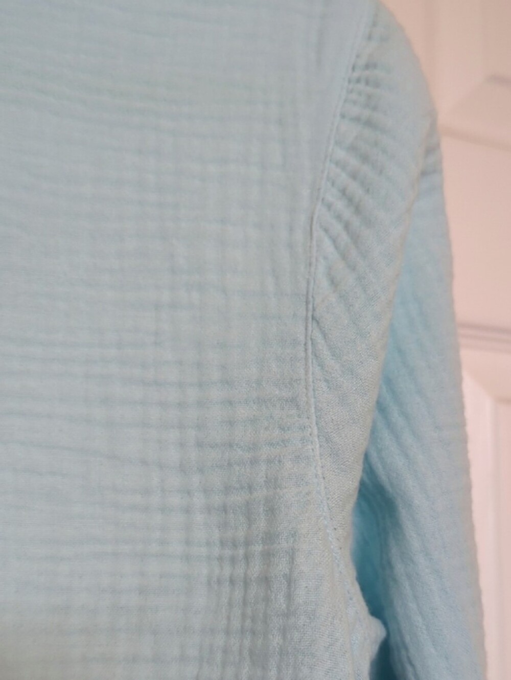 J Jill Aqua Gauze Buttondown Blouse Size Small - Picture 3 of 5